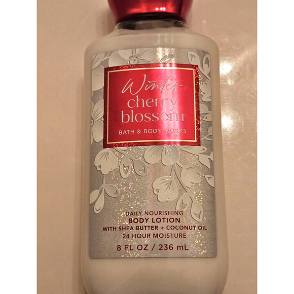 Bath & Body Works Winter Cherry Blossom Daily Nourishing Body Lotion 8 oz0 - Picture 1 of 6